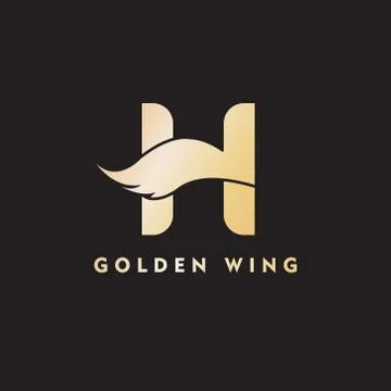 Vector initial letter h business wing logo icon corporate technology concept  Illustrazione stock