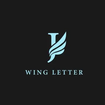 Vector initial letter j business wing logo icon corporate technology concept  Stock Illustration
