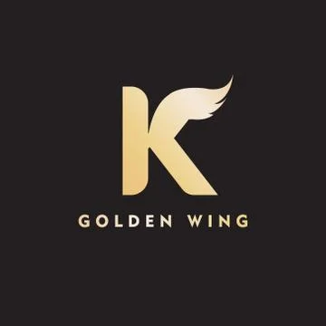 Vector initial letter k business wing logo icon corporate technology concept  Stock Illustration