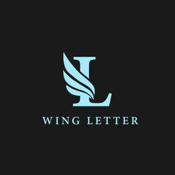 Vector initial letter l business wing logo icon corporate technology concept  Stock Illustration