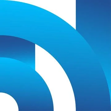 Vector initial letter n logo for business or media company Stock Illustration