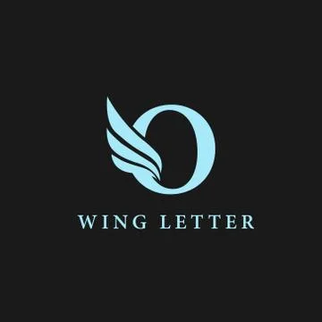 Vector initial letter o business wing logo icon corporate technology concept  Stock Illustration