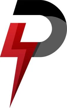 Vector initial letter p power electric modern logo Stock Illustration