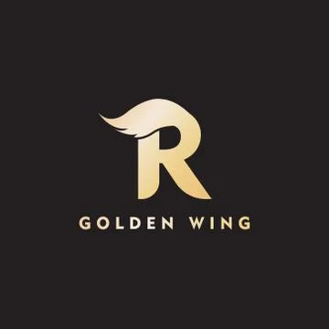 Vector initial letter r business wing logo icon corporate technology concept  Stock Illustration