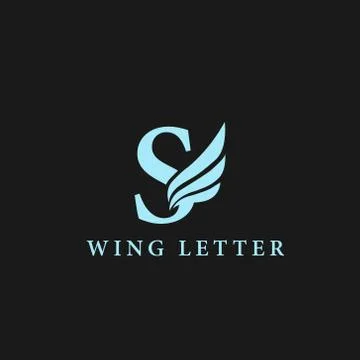 Vector initial letter s business wing logo icon corporate technology concept  Stock-Illustration