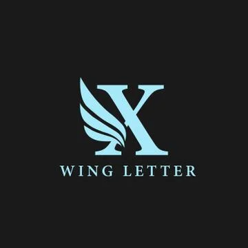 Vector initial letter x business wing logo icon corporate technology concept  Stock-Illustration