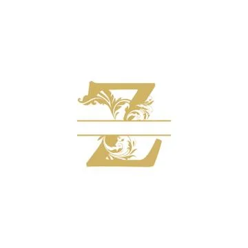 Vector Initial z letter luxury beauty flourishes ornament monogram wedding ic Stock Illustration