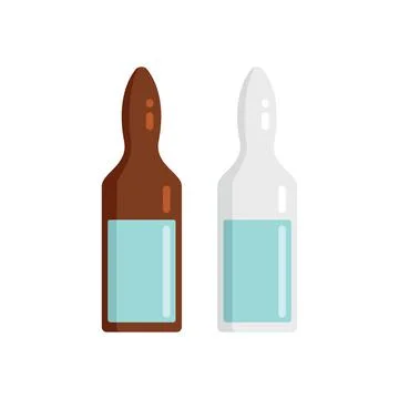 Vector injection ampoule in flat style Stock Illustration
