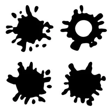 Vector Ink Blotch. Design Element Stock Illustration