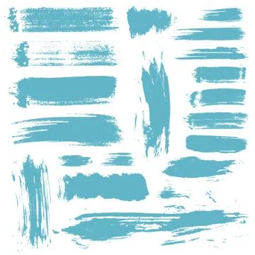 Vector ink brush stains set 스톡 일러스트