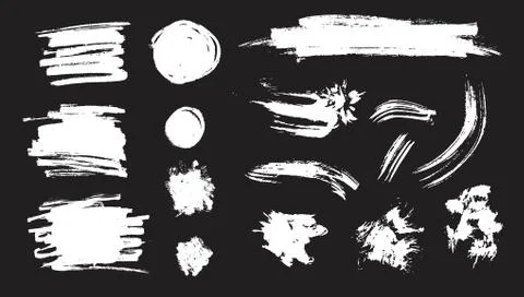 Vector ink brush strokes and textures. Stock Illustration