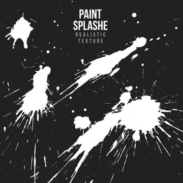 Vector ink paint splatter texture. Illustrazione stock