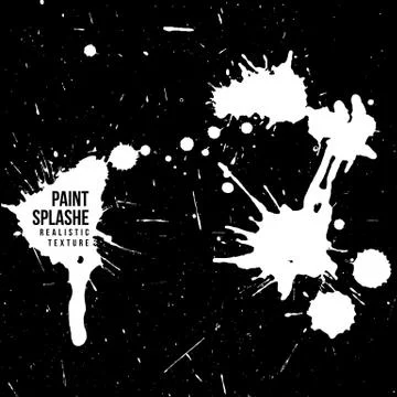 Vector ink paint splatter texture. Illustrazione stock