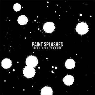 Vector ink paint splatter texture. Stock Illustration