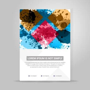 Vector Ink splash banner. Color concept geometric design Stock Illustration