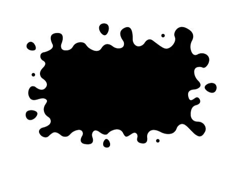 Vector ink splat icon. Paint splash monochrome flat symbol isolated. Spot sig Stock Illustration