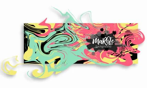 Vector Ink texture watercolor hand drawn marbling illustration, abstract 库存插图