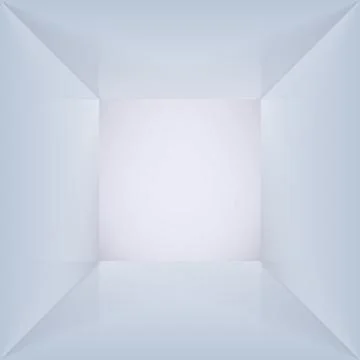 Vector inside of square box. Empty interior space. Stock Illustration