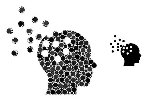 Vector Intellect Synthesis Mosaic of Small Circles Stock Illustration