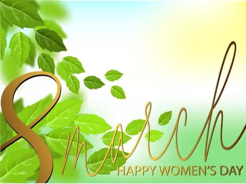 Vector international 8 march. 8 march in beautiful style on white background. Stock Illustration