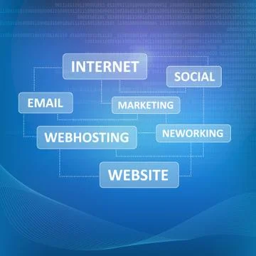 Vector Internet concept on blue background. Layered. イラスト素材