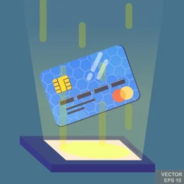 Vector - Internet shopping concept smartphone with credit card Flat illustrat Иллюстрация