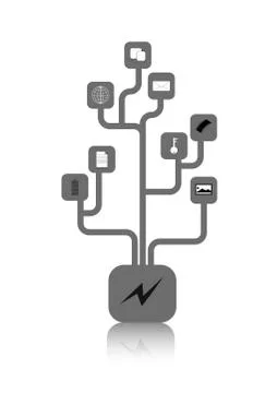 Vector : Internet technology infographic chart background Stock Illustration