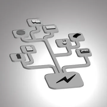 Vector : Internet technology infographic chart background Stock Illustration