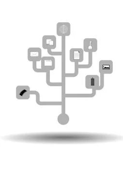 Vector : Internet technology infographic chart background Stock Illustration