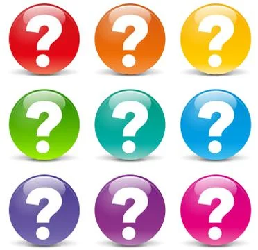 Vector interrogation mark icons Stock Illustration