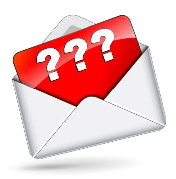 Vector interrogative mail Stock Illustration