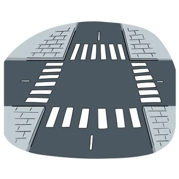Vector of intersection road Stock Illustration