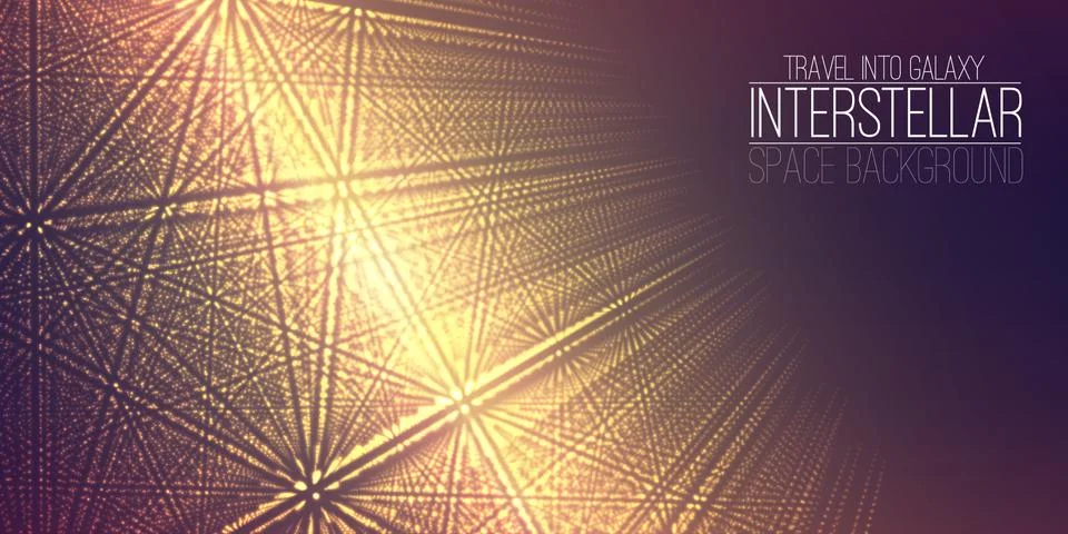 Vector interstellar space background.Cosmic galaxy illustration.Background with Stock Illustration