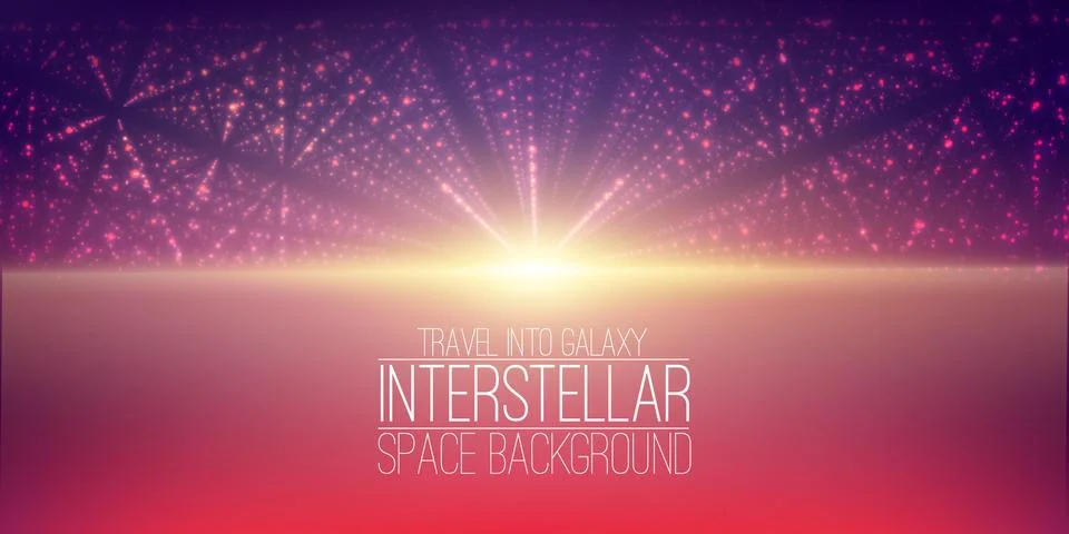 Vector interstellar space background.Cosmic galaxy illustration.Background with Stock Illustration