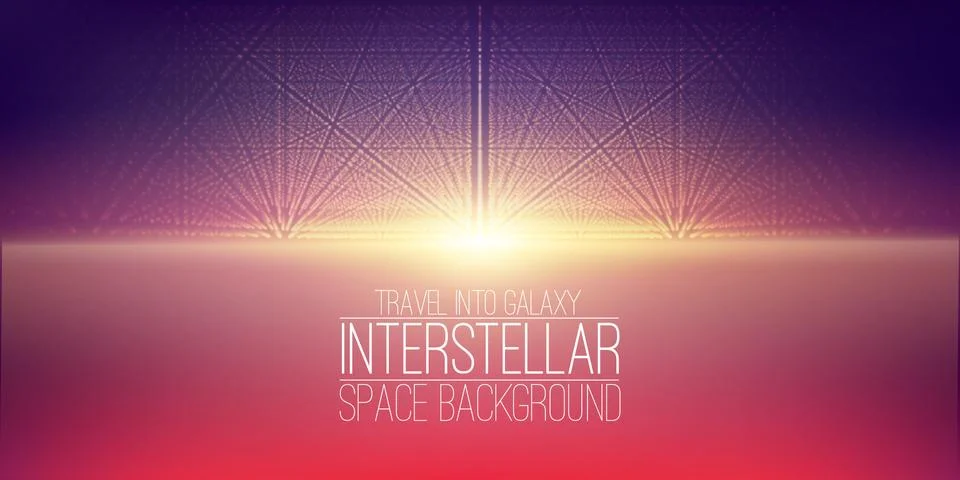 Vector interstellar space background.Cosmic galaxy illustration.Background with Stock Illustration