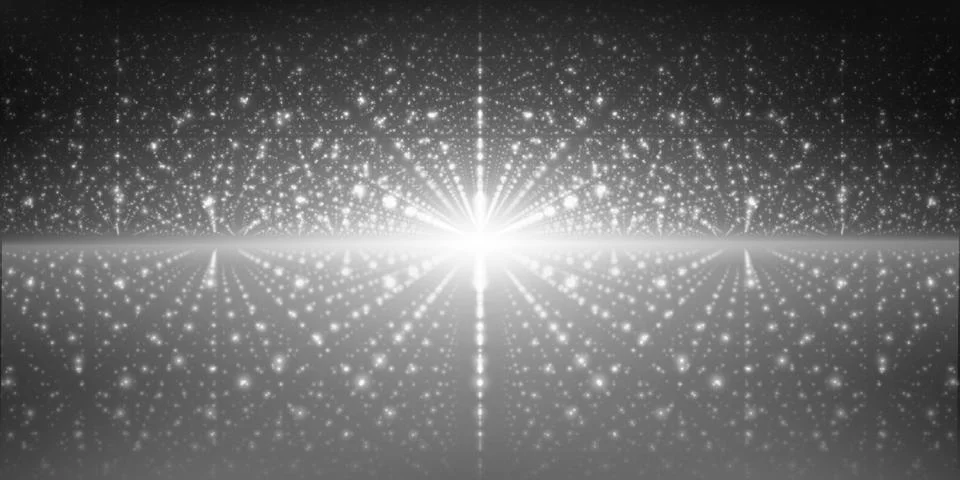 Vector interstellar space background.Cosmic galaxy illustration.Background with Illustrazione stock