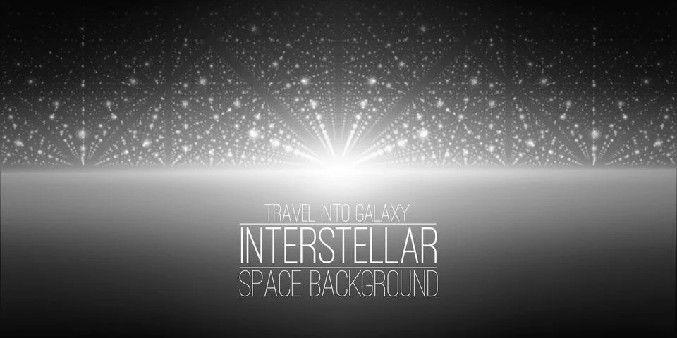 Vector interstellar space background.Cosmic galaxy illustration.Background with Иллюстрация