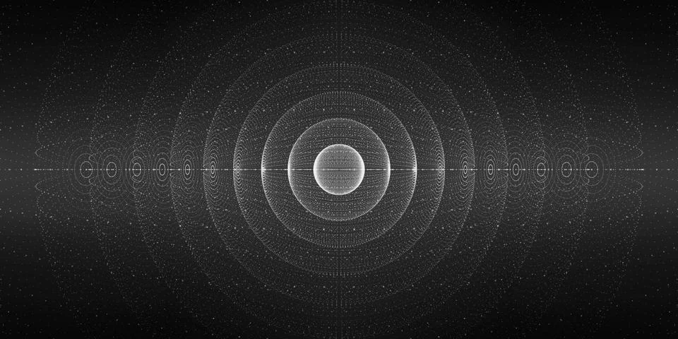 Vector interstellar space background.Cosmic galaxy illustration.Background with Illustrazione stock