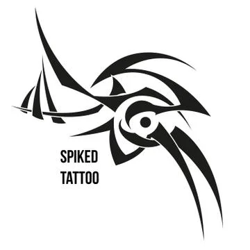 Vector intertwined with thorns tattoo-style tribal Stock Illustration