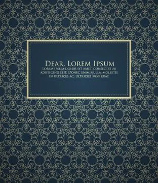 Vector invitation, cards with ethnic arabesque elements. Arabesque style desi Stock Illustration