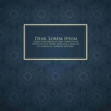 Vector invitation, cards with ethnic arabesque elements. Arabesque style desi 库存插图
