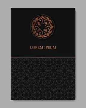 Vector invitation, cards with ethnic arabesque elements. Arabesque style desi 库存插图
