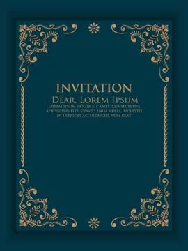 Vector invitation, cards with ethnic arabesque elements. Arabesque style desi イラスト素材