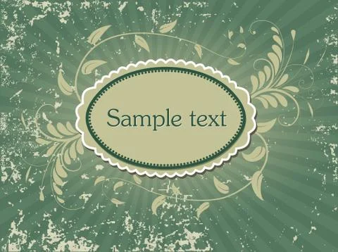 Vector invitation, cards or wedding card with elegant floral elements. Arabes Stock Illustration