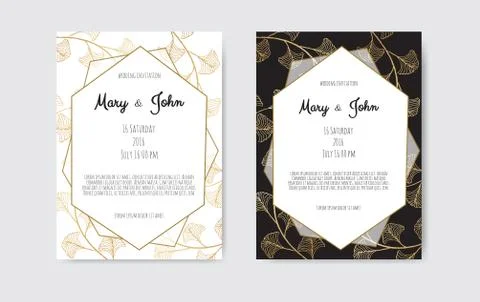 Vector invitation with gold floral elements. Luxury ornament template. greeti Stockillustratie