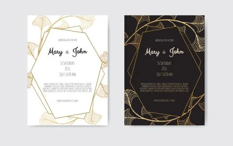 Vector invitation with gold floral elements. Luxury ornament template. greeti 스톡 일러스트
