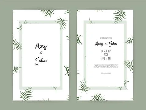 Vector invitation with handmade floral elements. Wedding invitation cards wit Illustrazione stock