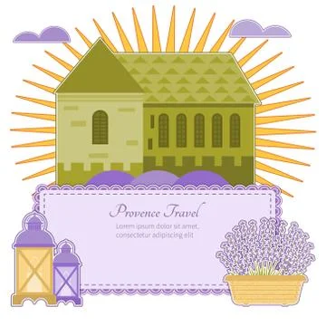 Vector invitation Provence. Stock Illustration