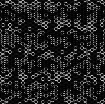 Vector irregular abstract geometric seamless pattern with hexagonal shapes Stockillustratie