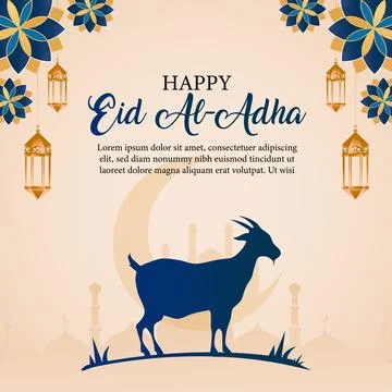 Vector Islamic background for Eid al-Adha celebration Stock Illustration